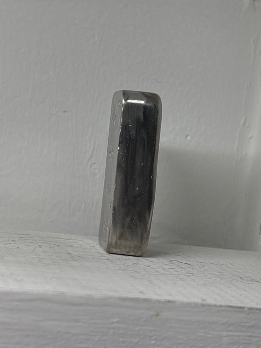 6-7 Troy ounce 999 double refined tin ingot bar hand poured