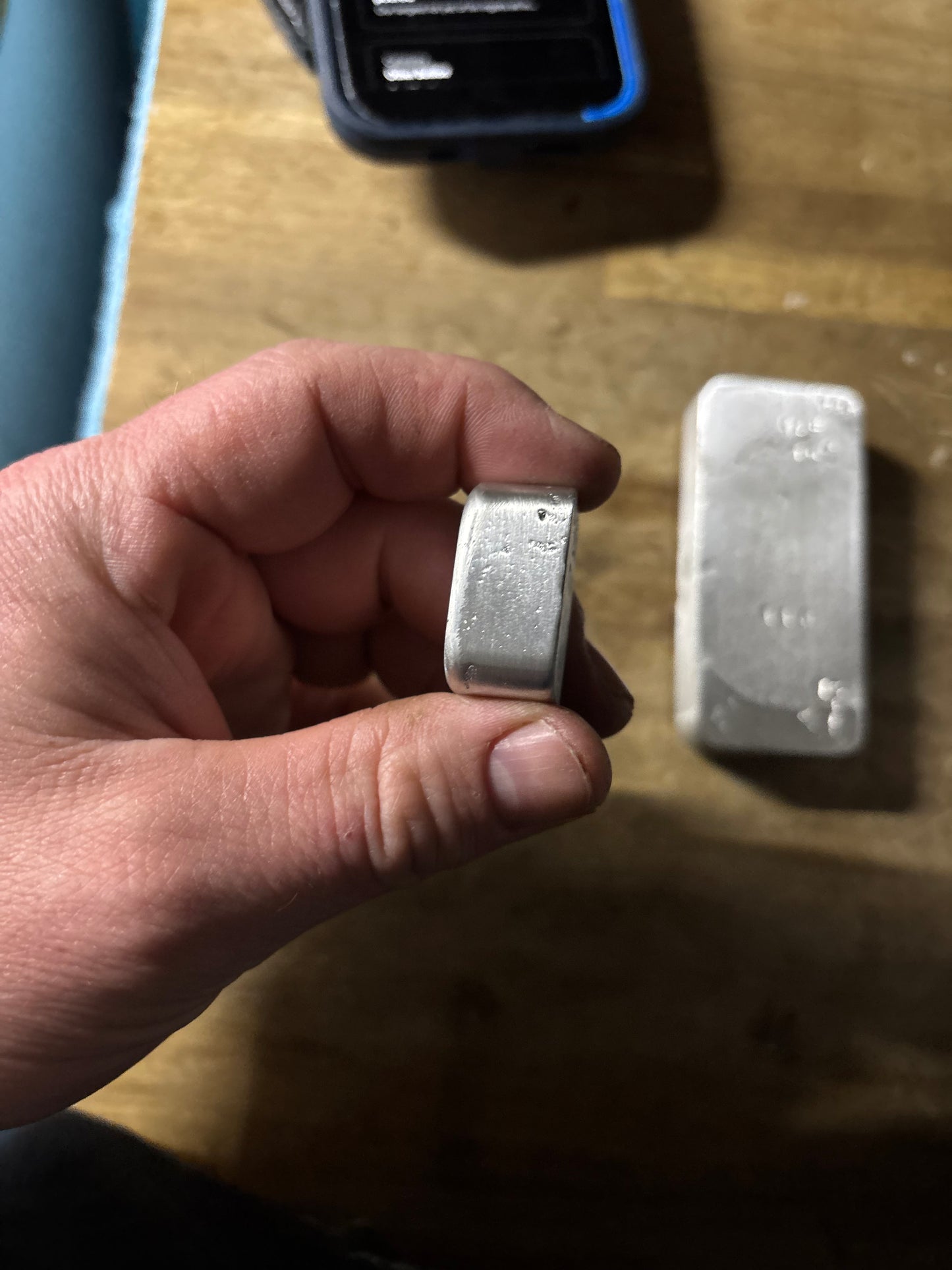 999 pure tin chubby ingot 2-3 Troy oz hand poured chubby bullion bar