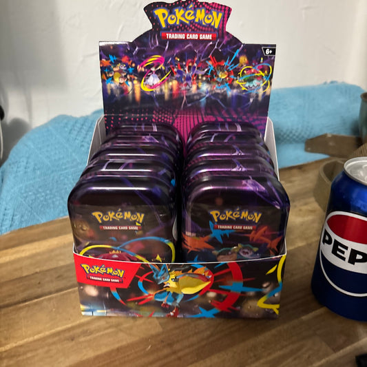 Mega evolutions mini tin FACTORY SEALED display box 10 tins