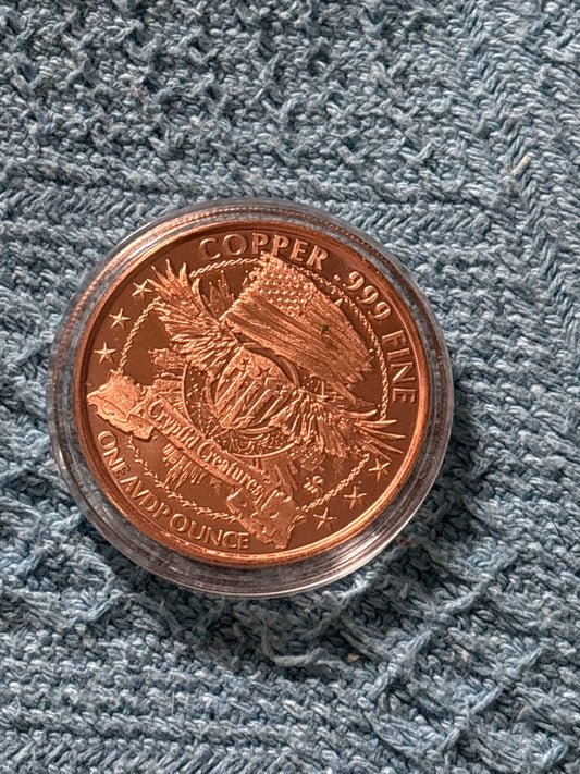 999 fine pure copper 1 oz specialty round fear the jackalope