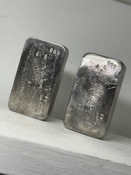 4.5-5 Troy ounce 999 tin ingot bar hand poured