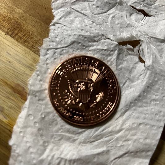 999 fine pure copper 1 Oz round (specialty)random round