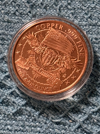 999 pure copper abominable snowman copper round 1 Oz (specialty)Shopify exclusive deal