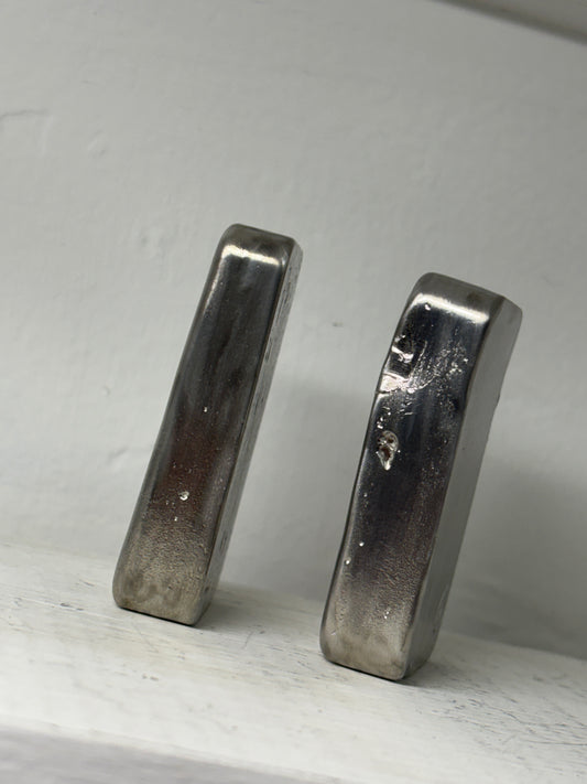 4.5-5 Troy ounce 999 tin ingot bar hand poured