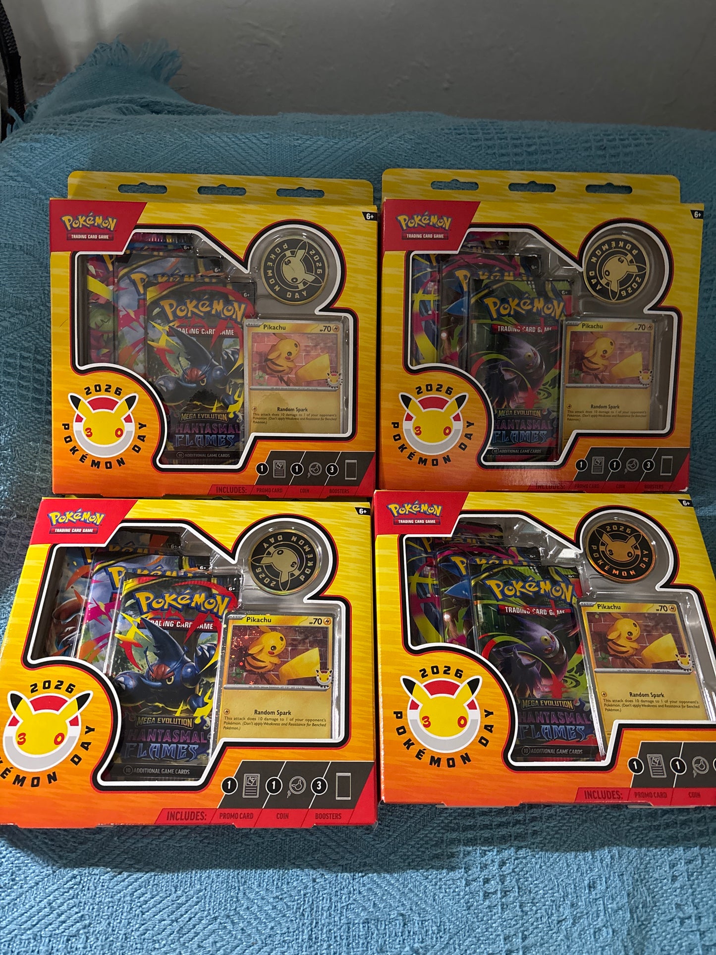 Pokemon day 3 pack blister bundle (4) blister packs FACTORY SEALED Shopify exclusive deal