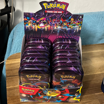 Mega evolutions mini tin FACTORY SEALED display box 10 tins