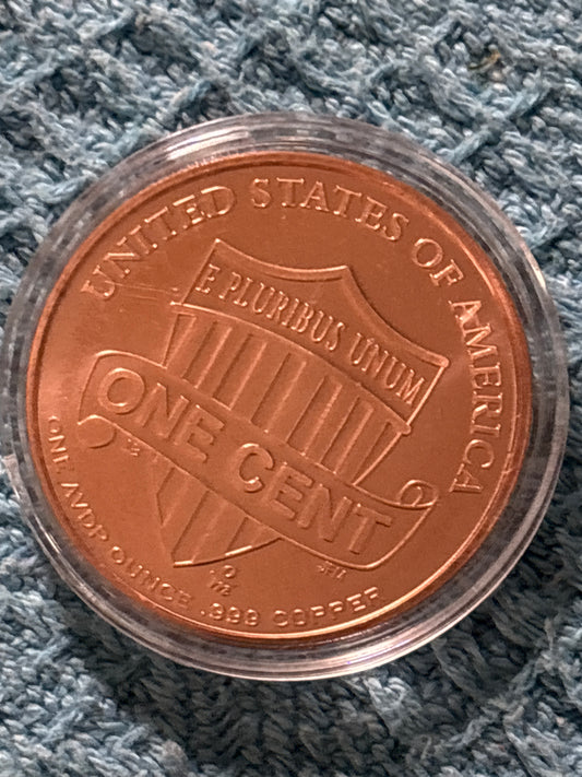 999 fine copper 1 Oz specialty round featuring us penny limited release 2026