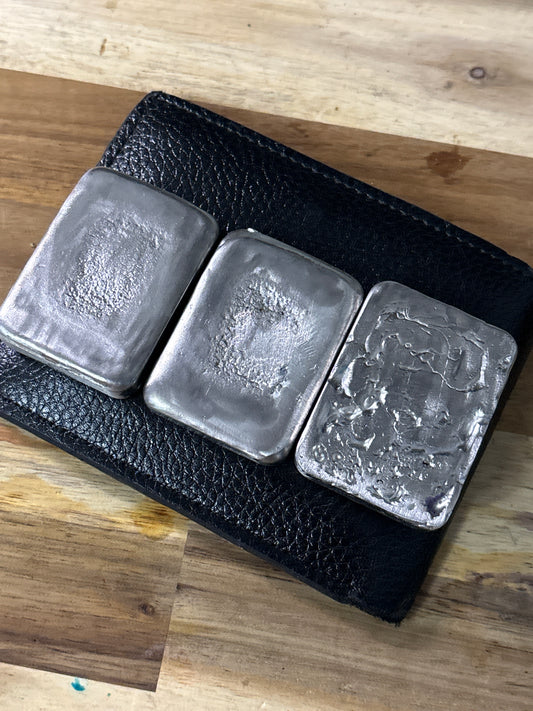 3.2-3.7 Troy ounce 999 fine double refined tin ingot bar